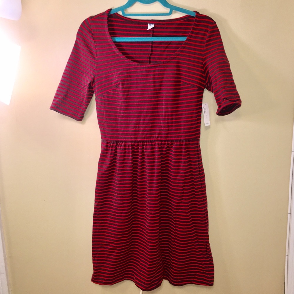 Small/Petite striped Old Navy cotton dress